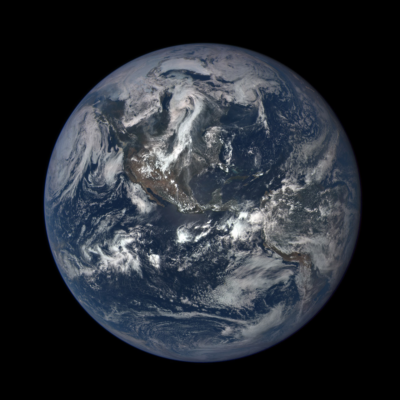 Earth photographed by NASA DSCOVR EPIC on July 6, 2015